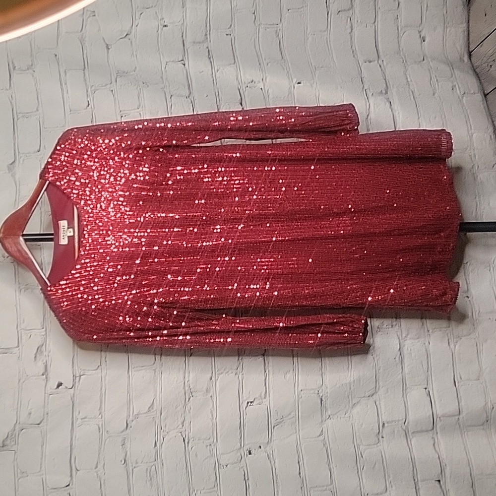 Red sequins dress . Andre by Unit dress NWT SMALL